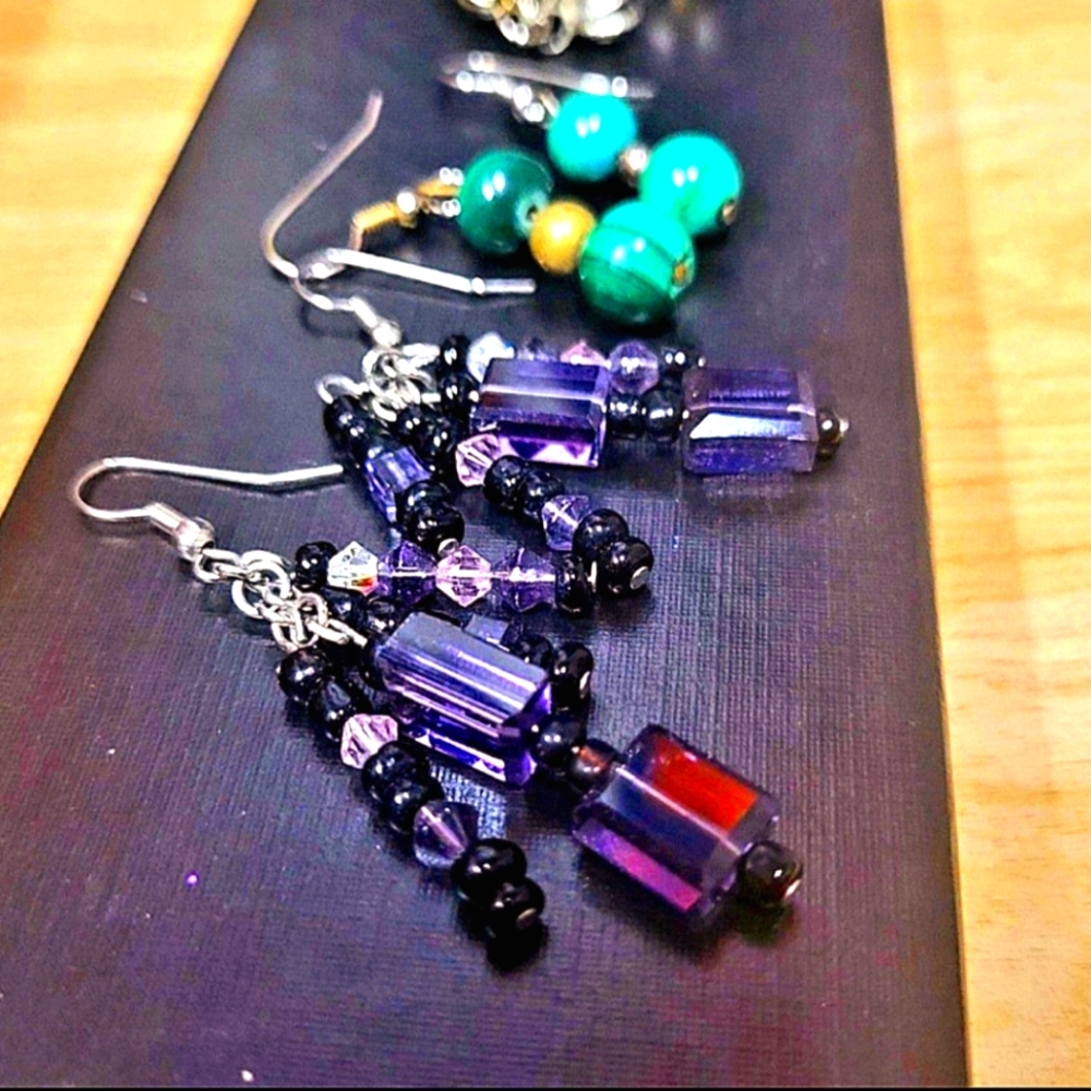 Fabulous Vintage Pierced Ear Statement Earrings - 3 Pair Lot